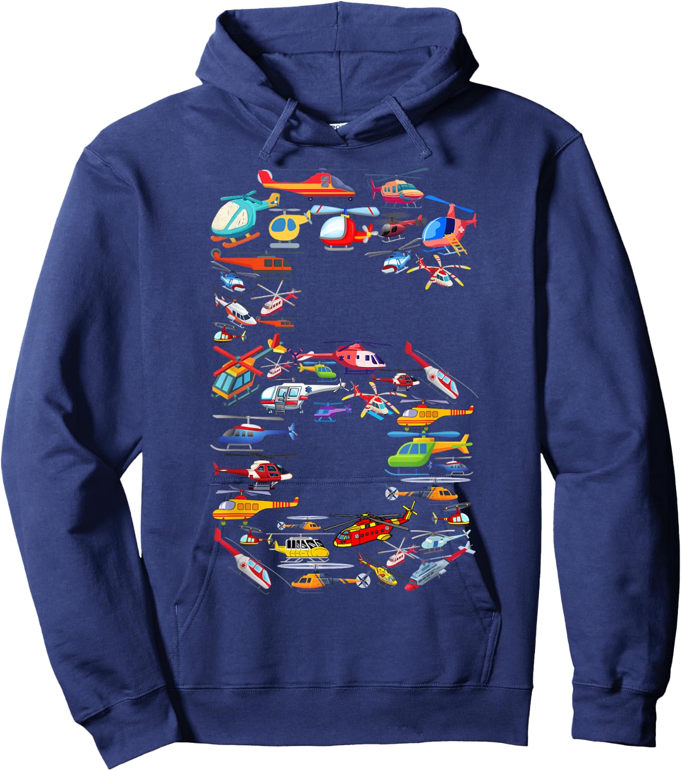 Helicopter 6th Birthday Kids Airplane 6 Year Old Boy Plane Hoodie - Hoodie | Navy