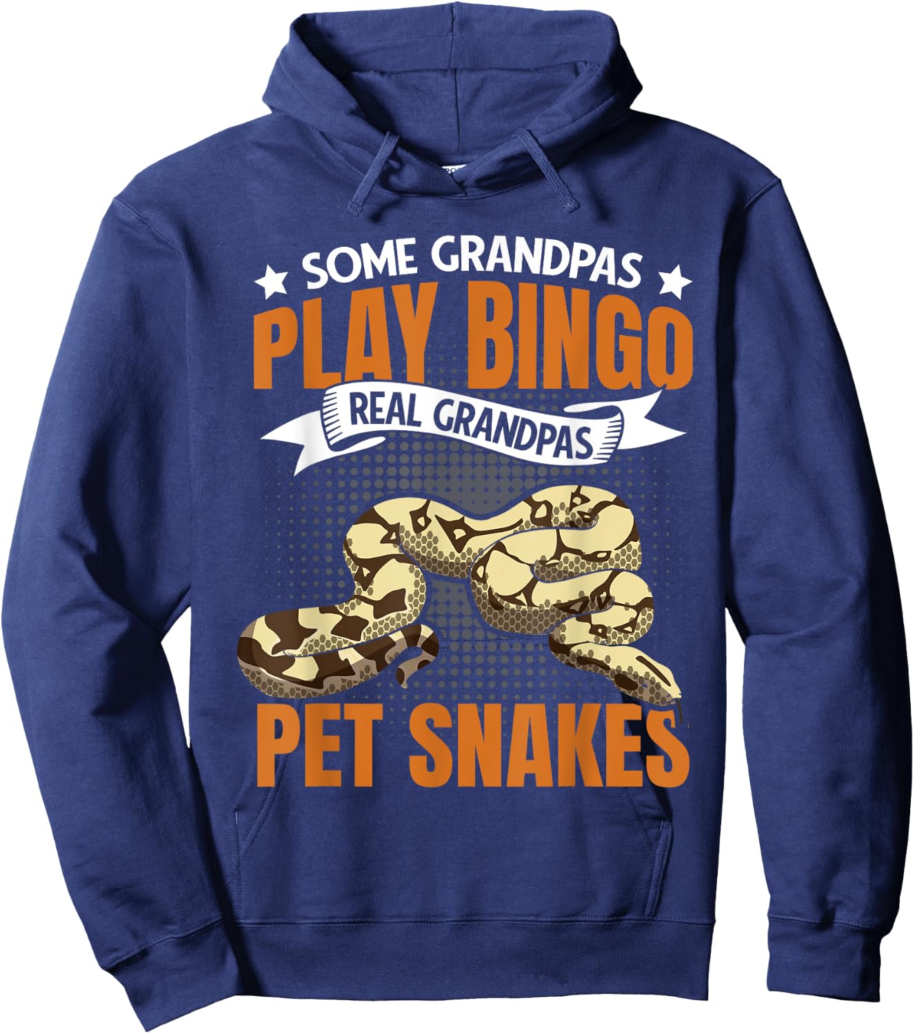 Real Grandpas Pet Snakes Old Guy Men Serpent Reptile Hoodie - Hoodie | Navy