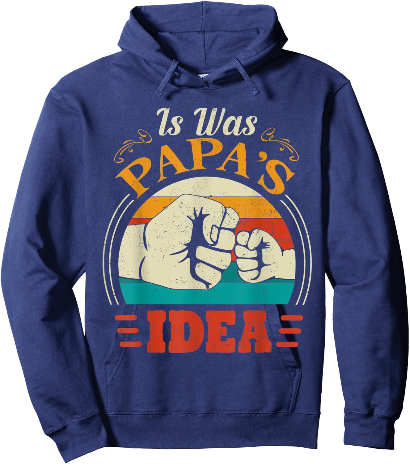 Cute Toddler - It Was Papas Idea Kids Hoodie - Hoodie | Navy