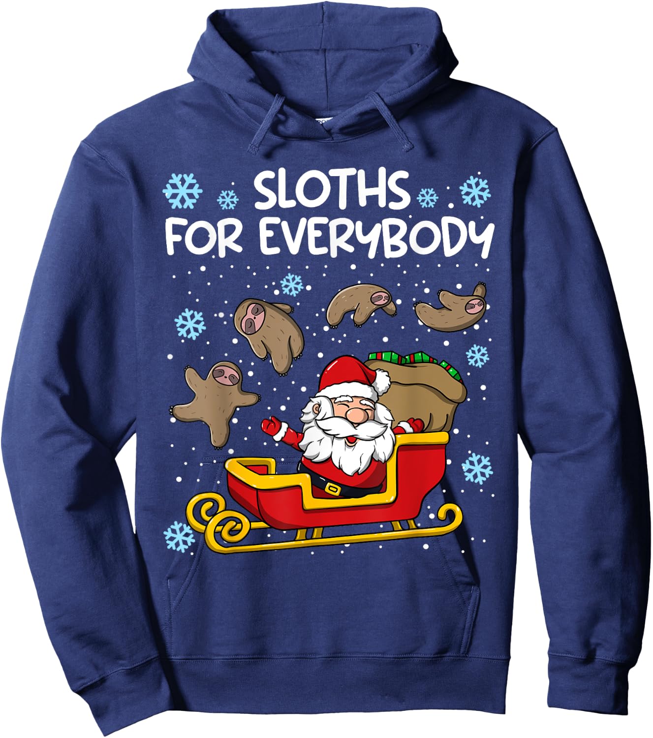 Sloths for Everybody Funny Sloth Christmas Women Hoodie - Hoodie | Navy