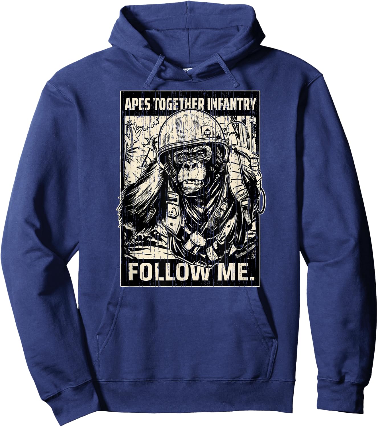 American Marauder: Apes Together Infantry Follow Me Hoodie - Hoodie | Navy