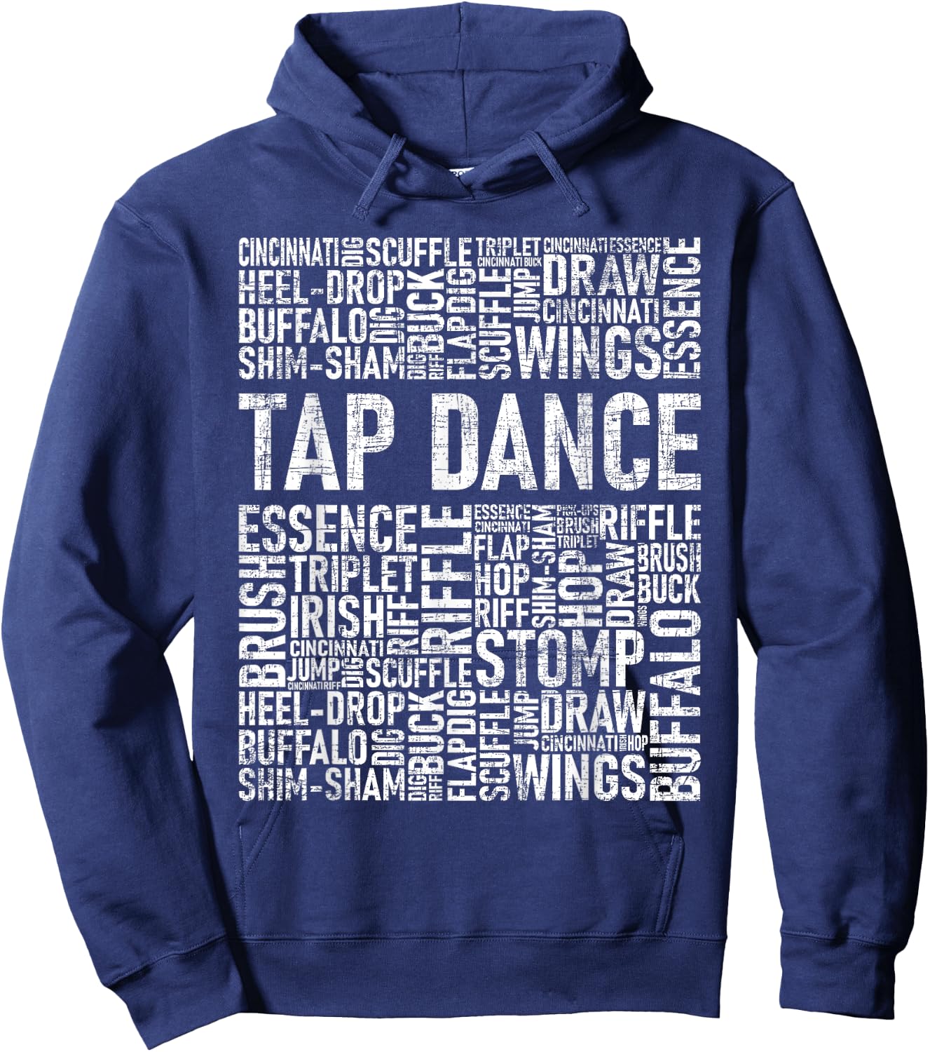 Tap Dance - Word Cloud Dancing Choreography Competition Hoodie - Hoodie | Navy