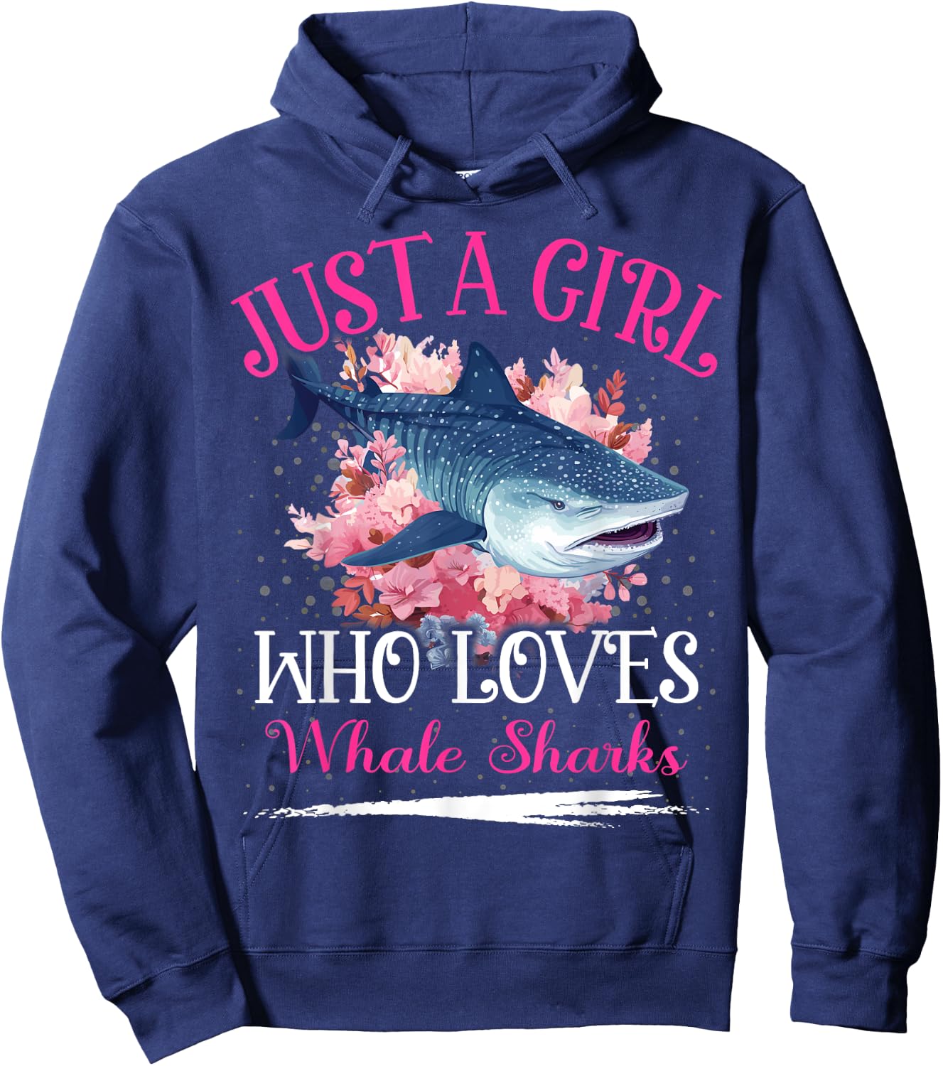 Just A Girl Who Loves Whale Shark Girls Hoodie - Hoodie | Navy