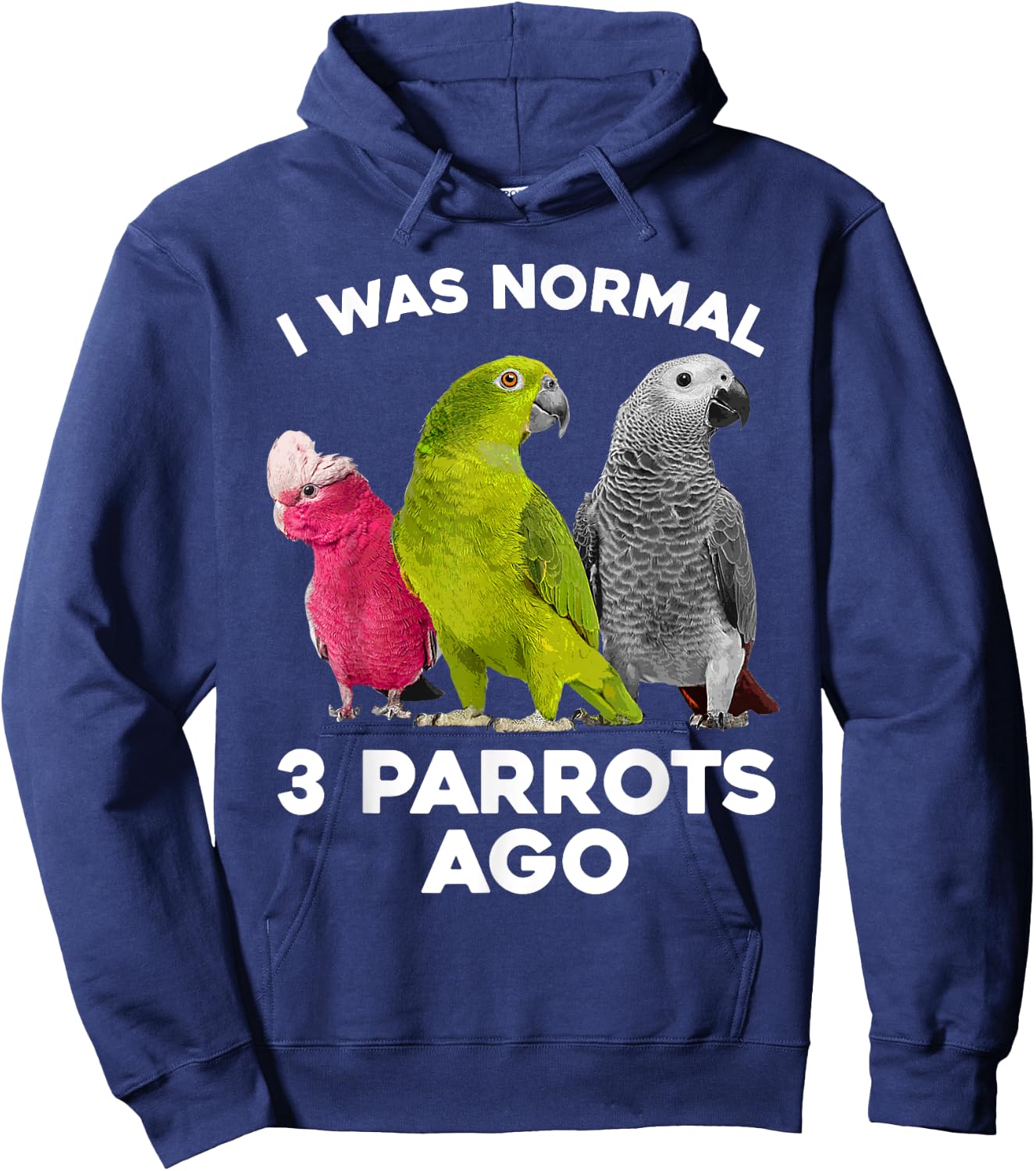 Cool Parrot Art Women Cockatoo Cockatiel Macaw Bird Hoodie - Hoodie | Navy