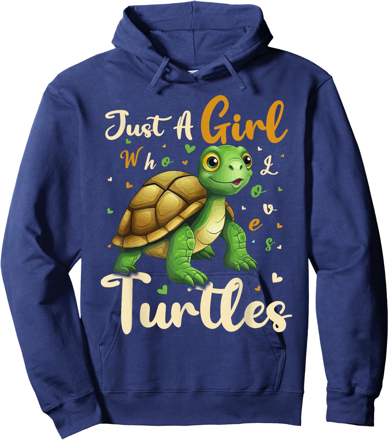 Turtle Lover Just A Girl Who Loves Turtles Hoodie - Hoodie | Navy