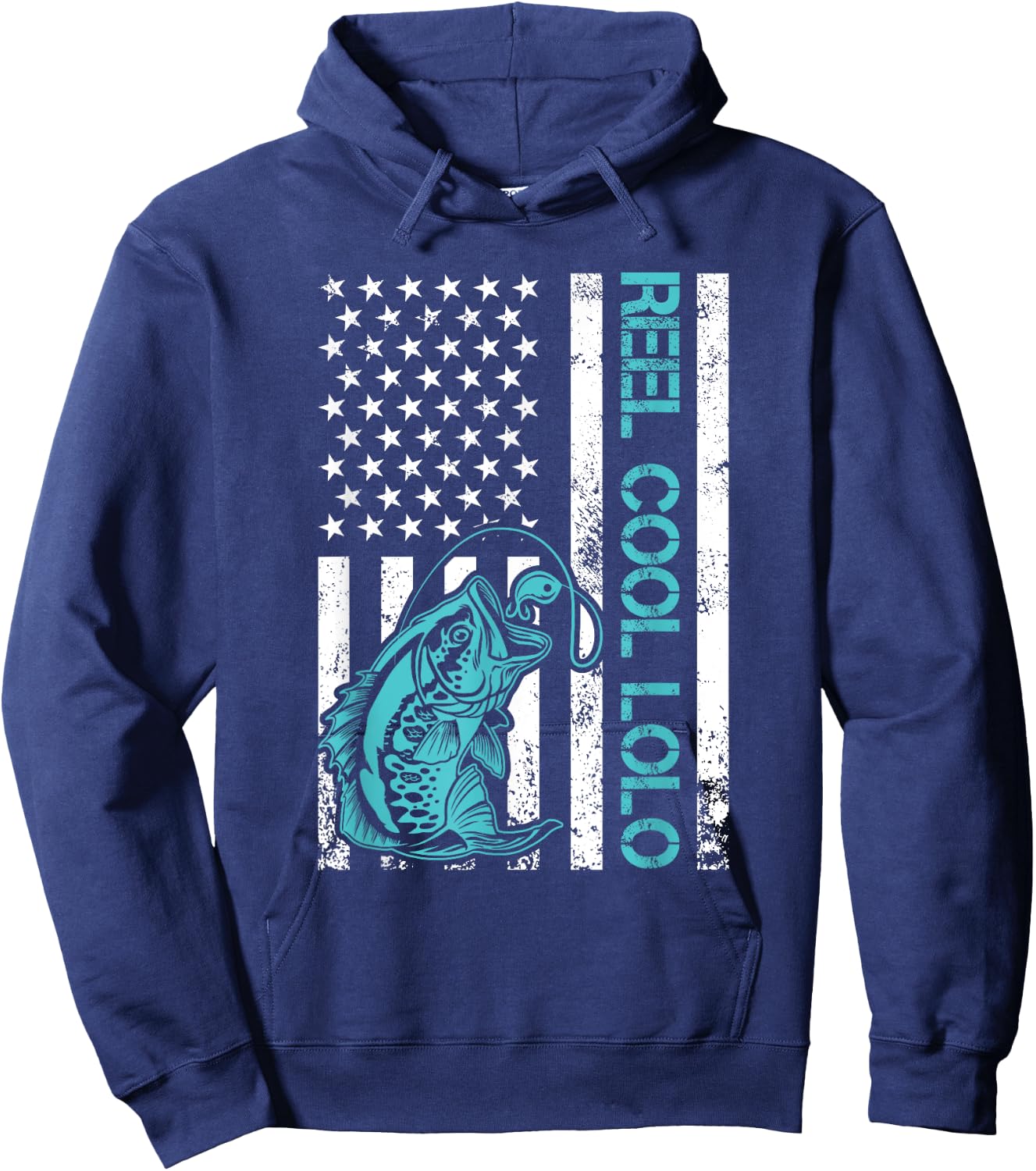 Reel Cool Lolo Fishing Shirt Funny Grandpa Father's Day Hoodie - Hoodie | Navy