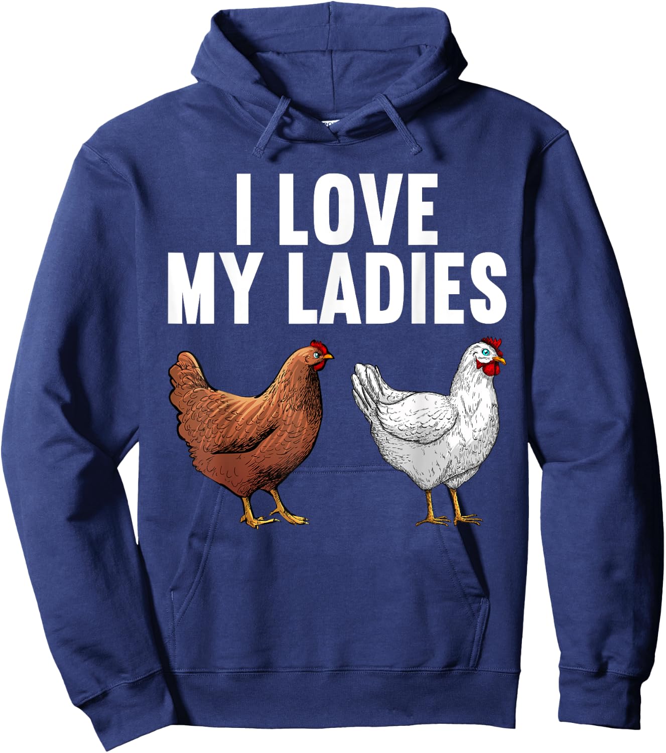 Cool Chicken Art Women Dad Rooster Chicken Farmer Hoodie - Hoodie | Navy