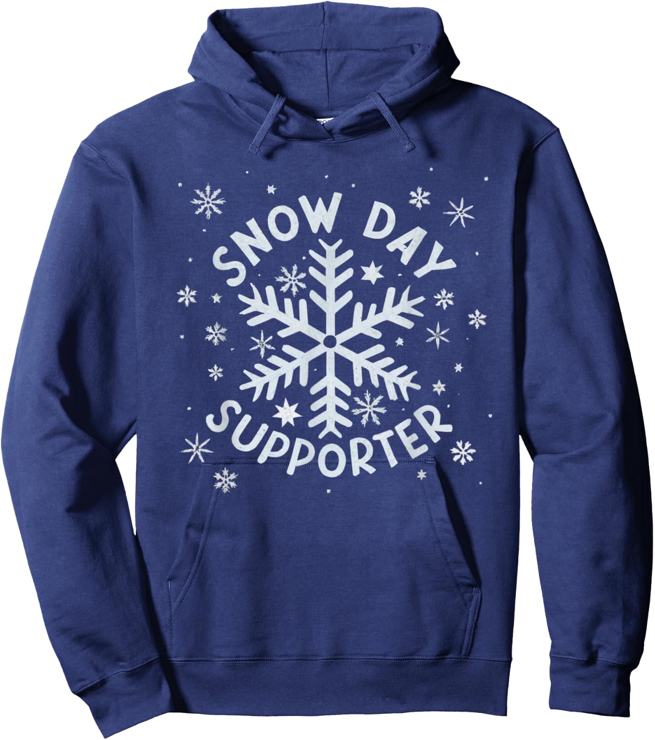 Snow Day Supporter Snowflake Winter Let It Snow Hoodie - Hoodie | Navy