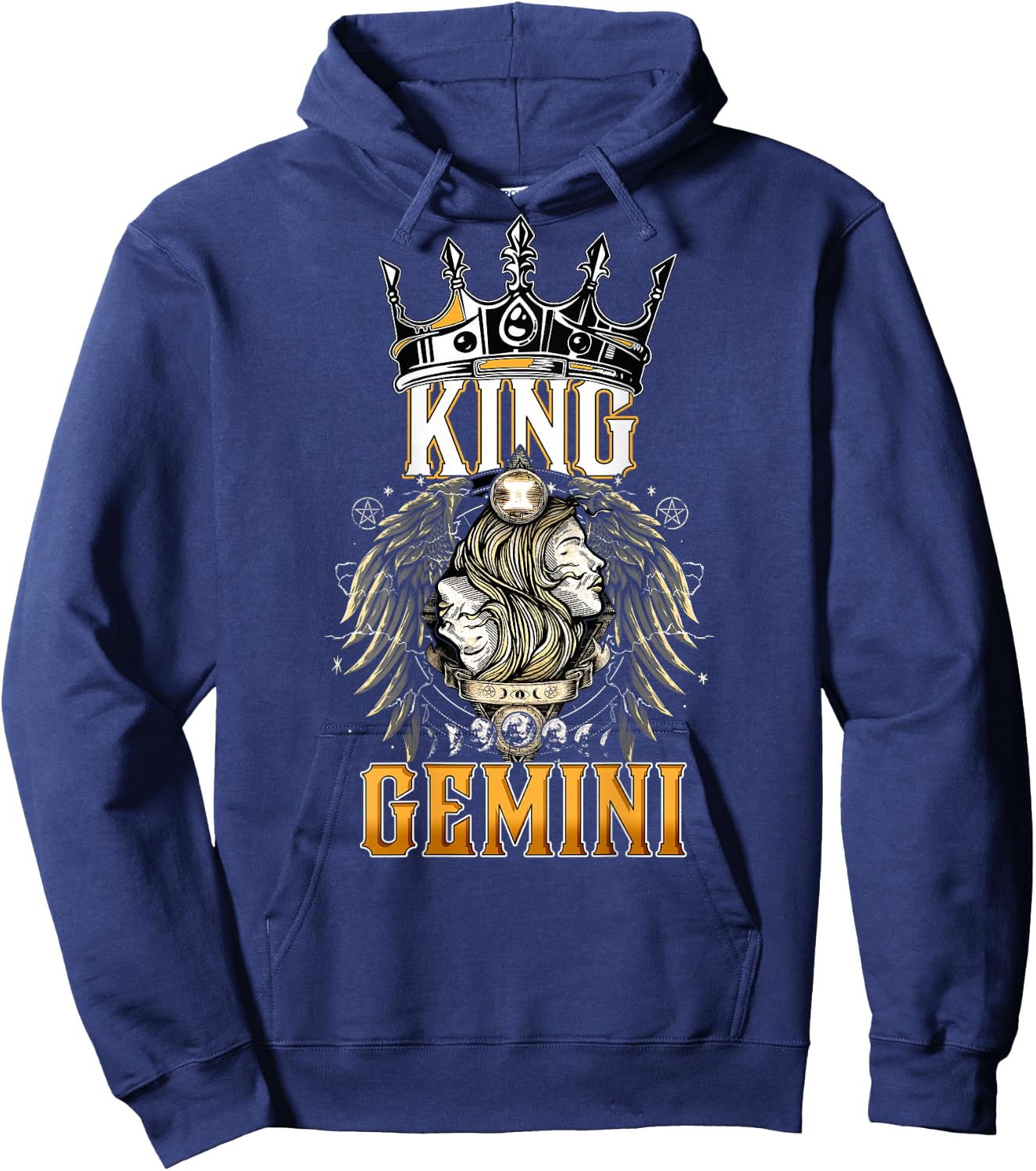 Happy Birthday Gemini King Black King Zodiac Birthday Hoodie - Hoodie | Navy