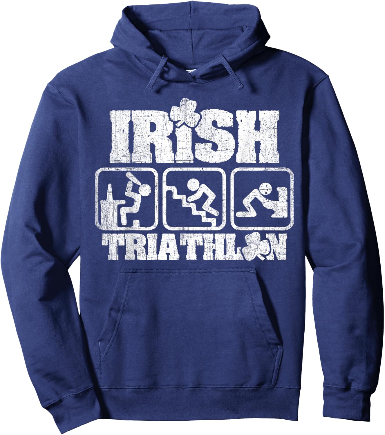 Irish Triathlon St. Patrick's Day Day Drinking Party Hoodie - Hoodie | Navy
