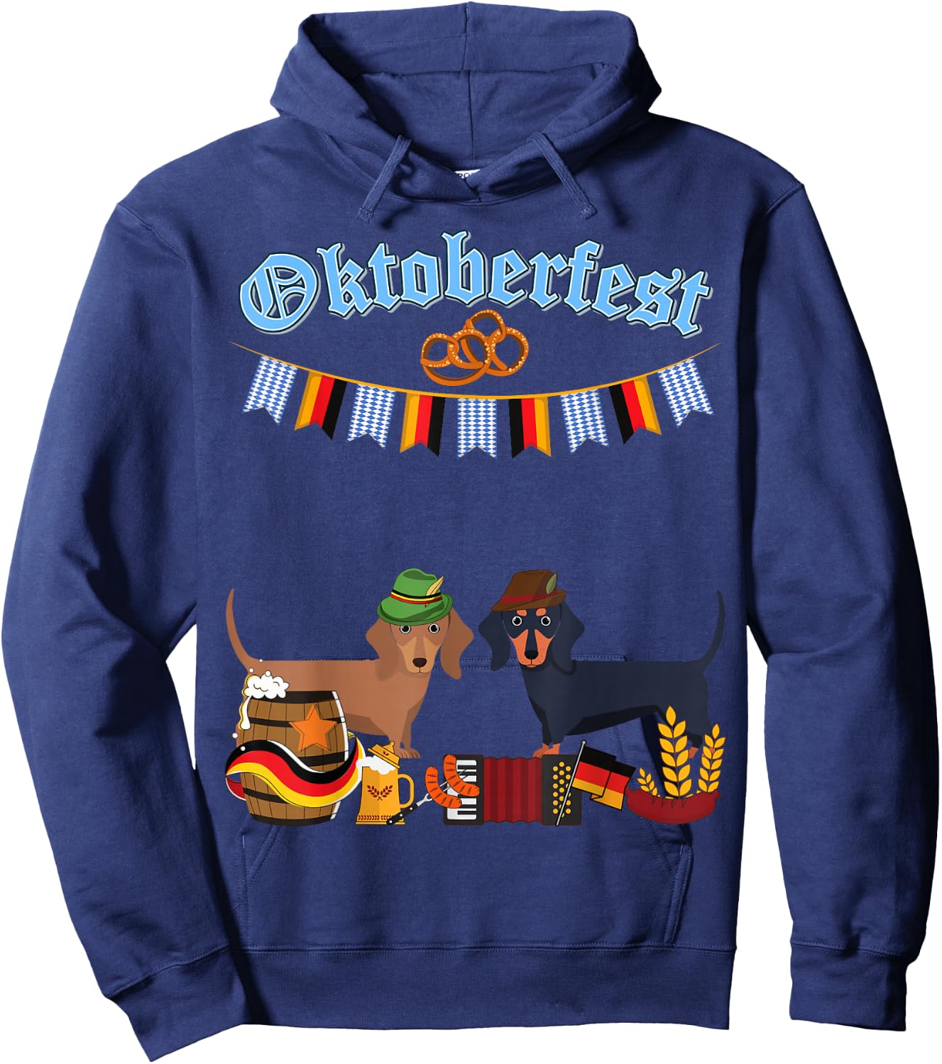 Dachshund Oktoberfest Hoodie - Hoodie | Navy