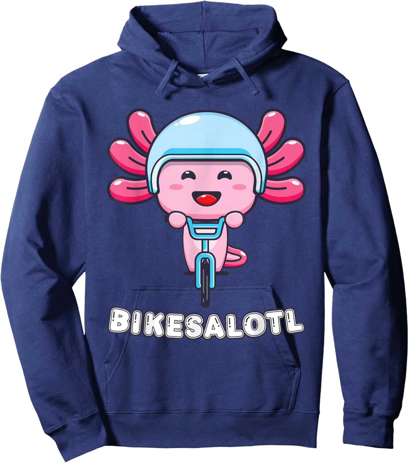 Bikesalotl Axolotl Bike Biking Cycling Hoodie - Hoodie | Navy