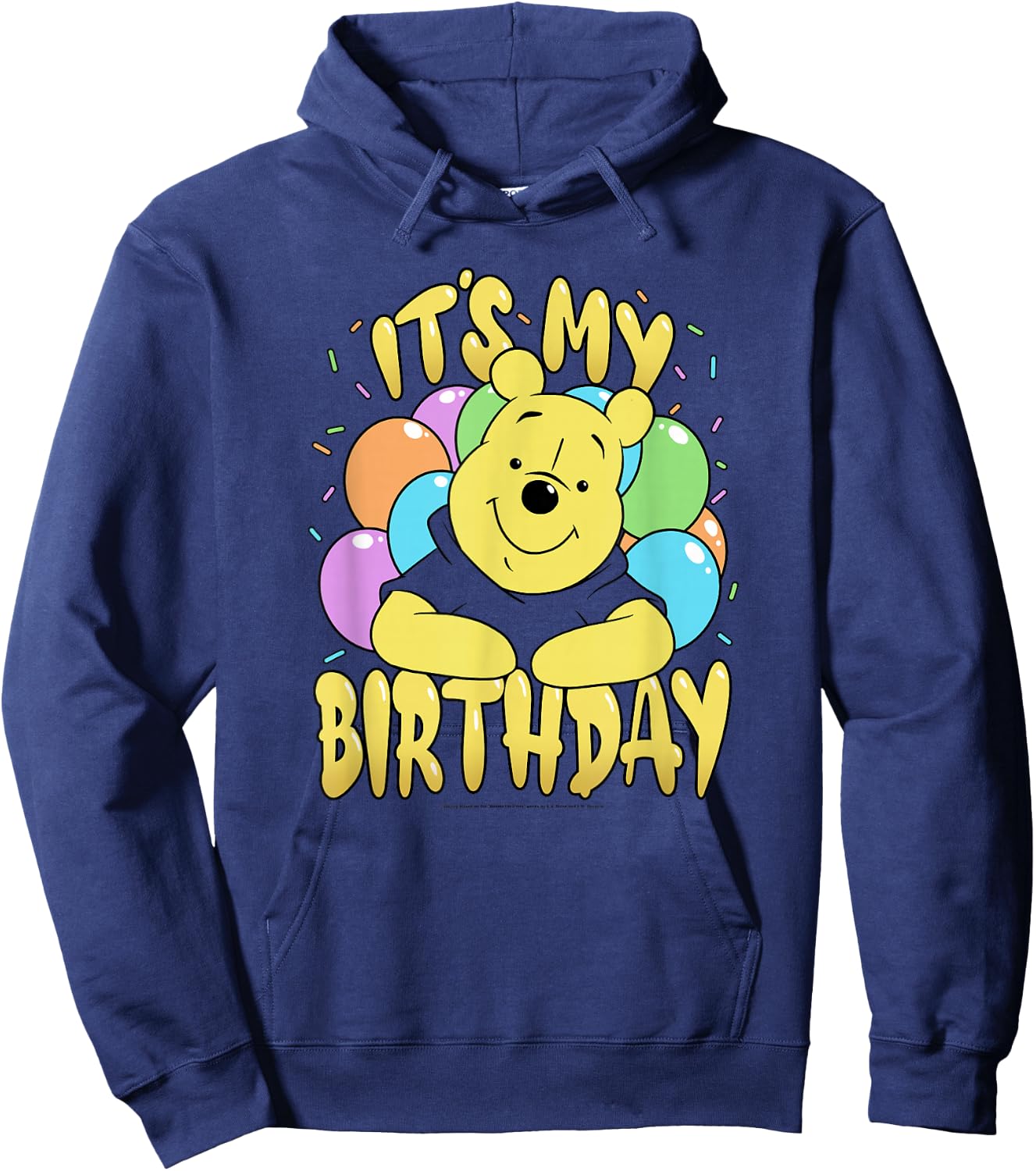 Disney Winnie The Pooh It's My Birthday Balloons Hoodie - Hoodie | Navy
