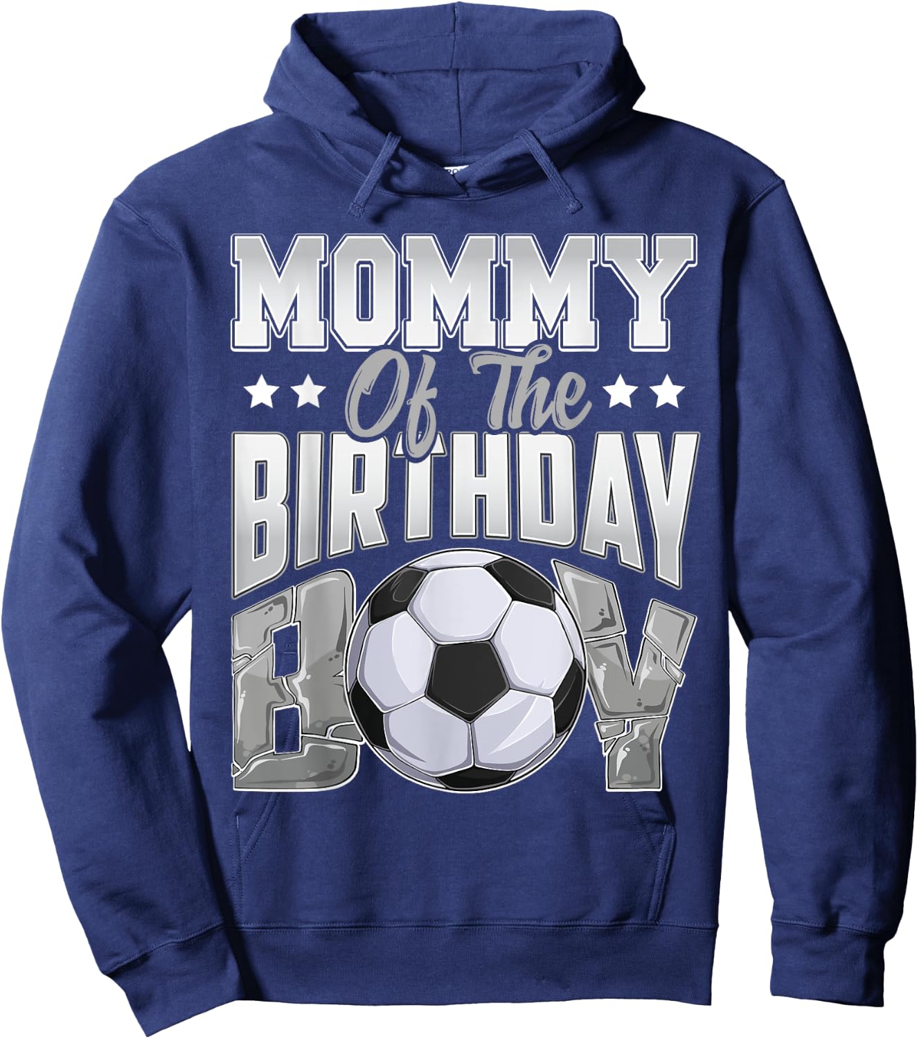 Mommy Soccer birthday Boy Family Baller b-day Party Hoodie - Hoodie | Navy