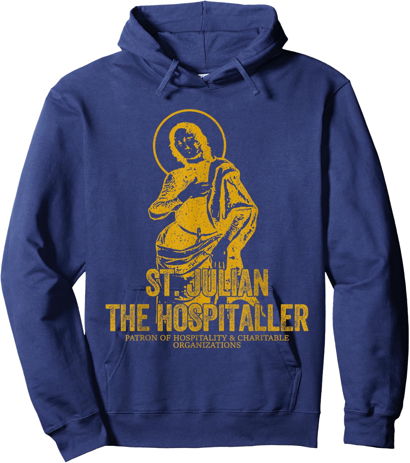 Catholicism Gold St. Julian The Hospitaller Christian Saint Hoodie - Hoodie | Navy