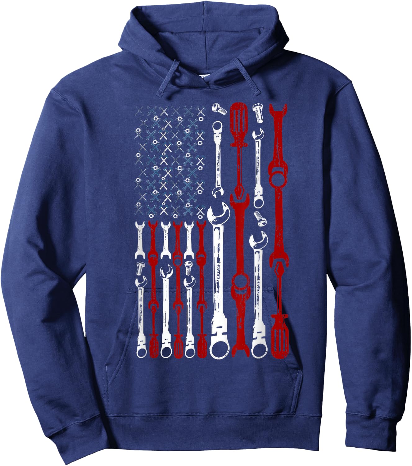 American Flag Mechanic Shirts Patriotic Mechanic USA Flag Kids Men Hoodie - Hoodie | Navy