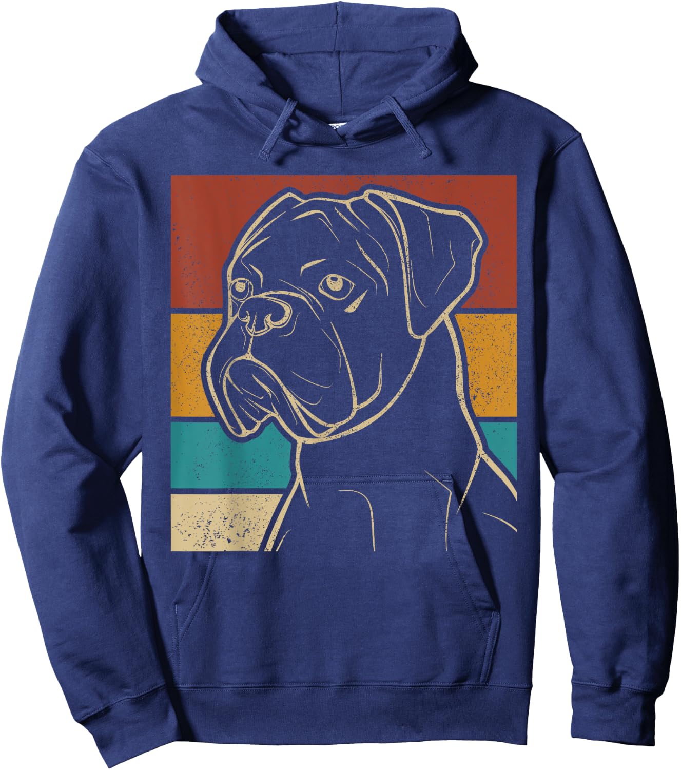 Dog Lover Dog Owner Retro Pet Animal Outfit Vintage Boxer Women Kids Hoodie - Hoodie | Navy