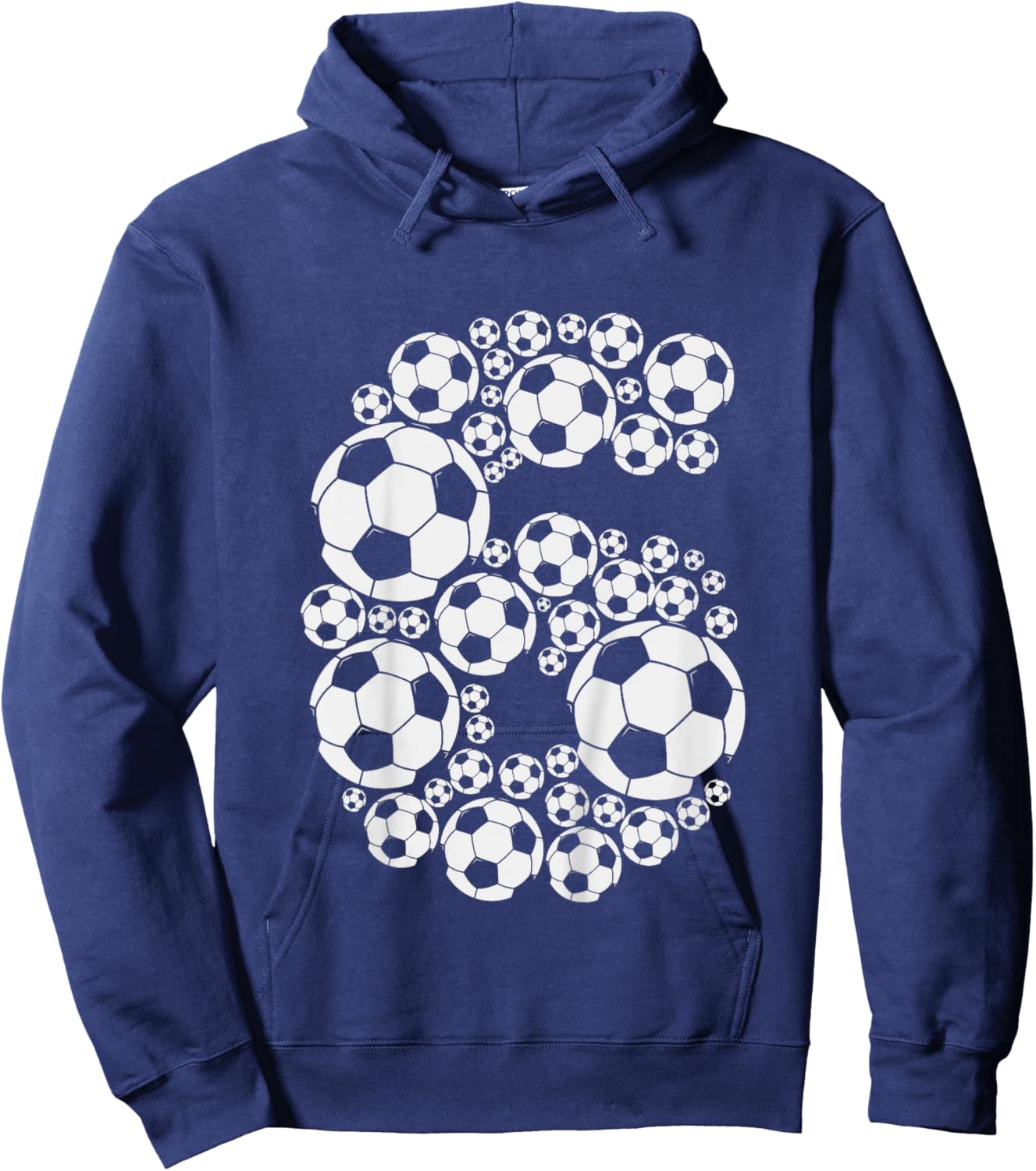 Kids Graphic Soccer 6Th Birthday Boys 6 Years Hoodie - Hoodie | Navy
