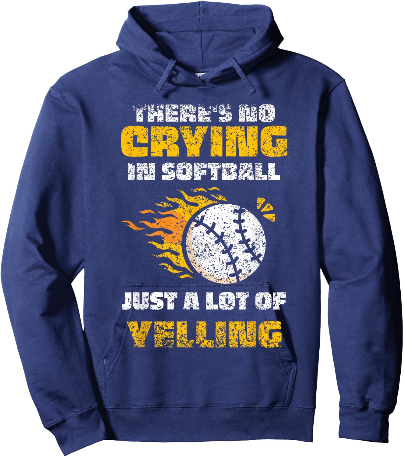 There's No Crying In Softball Softballer Player Softball Hoodie - Hoodie | Navy