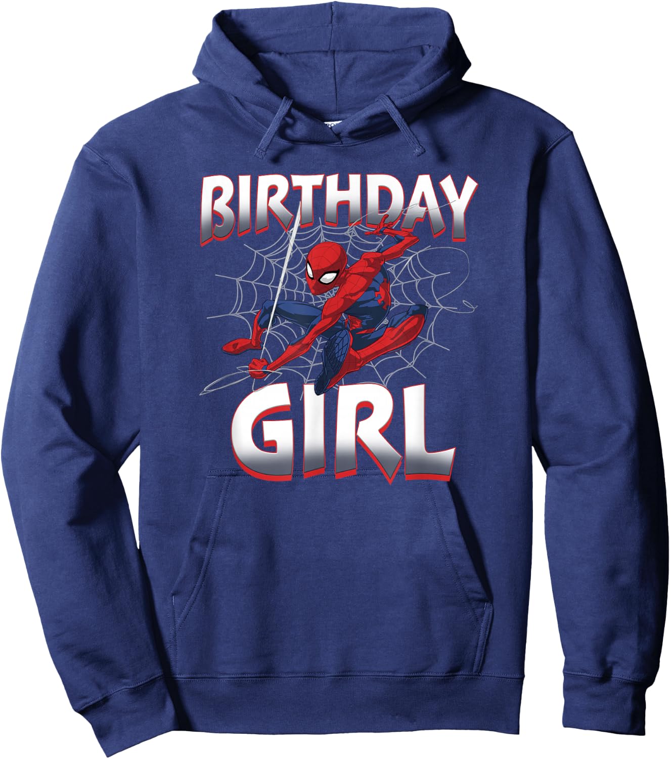 Marvel Spider-Man Birthday Girl Web Slinger Hoodie - Hoodie | Navy