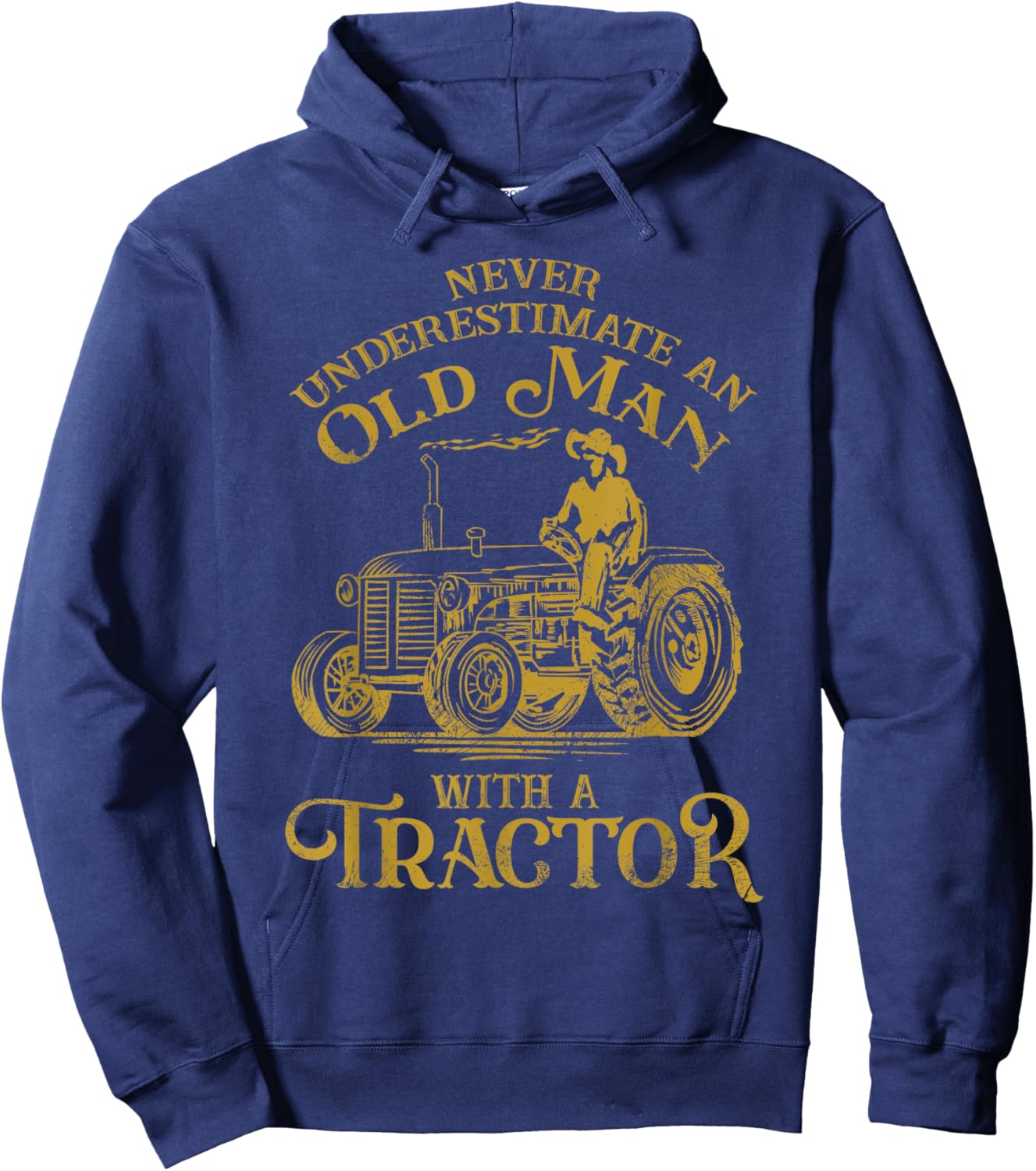 Funny Farmer Farm Tractor Farming Truck Lovers Humor Outfit Hoodie - Hoodie | Navy