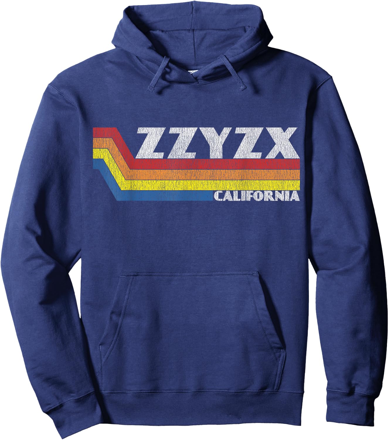 Funny California Gift Retro Weird Souvenir Zzyzx California Hoodie - Hoodie | Navy