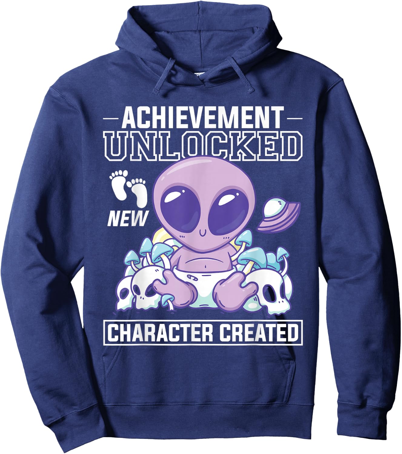 Achievement Unlocked New Character Created Gender Reveal Hoodie - Hoodie | Navy