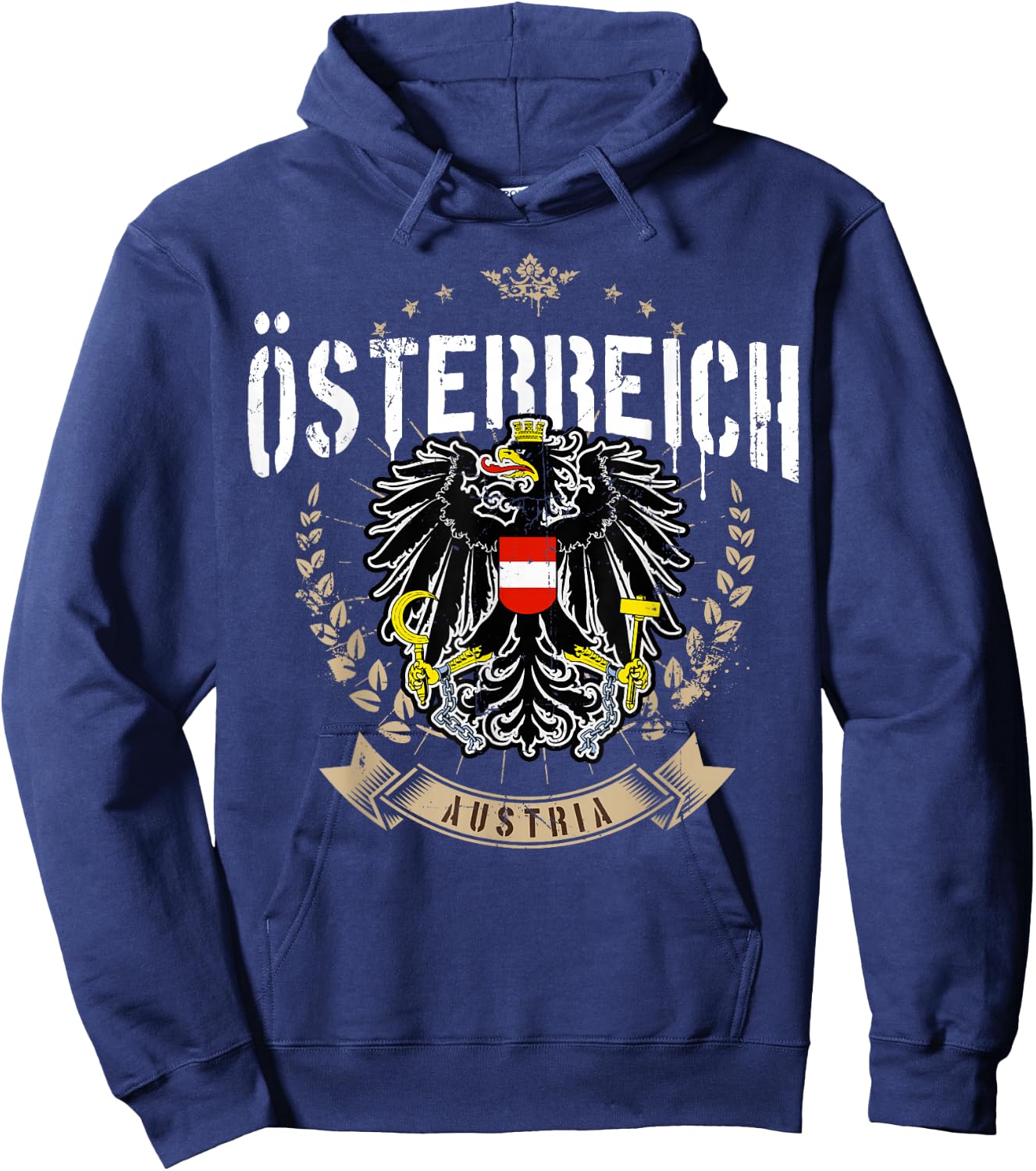 Austria Retro Eagle Coat of Arms Austria Men Women Children Hoodie - Hoodie | Navy