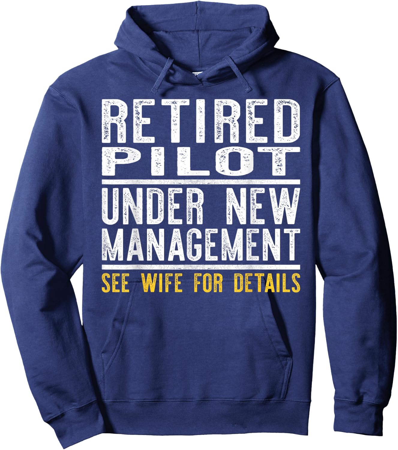 Funny Retirement Pilot Men Dad Retiring Party Humor Hoodie - Hoodie | Navy