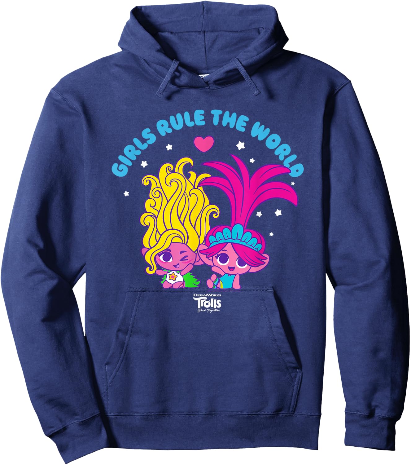DreamWorks Trolls Band Together Girls Rule the World Hoodie - Hoodie | Navy