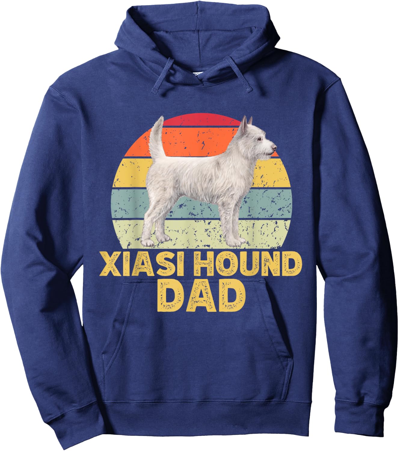 Xiasi Hound Dog Dad Retro Vintage Funny Dogs Lover & Owner Hoodie - Hoodie | Navy