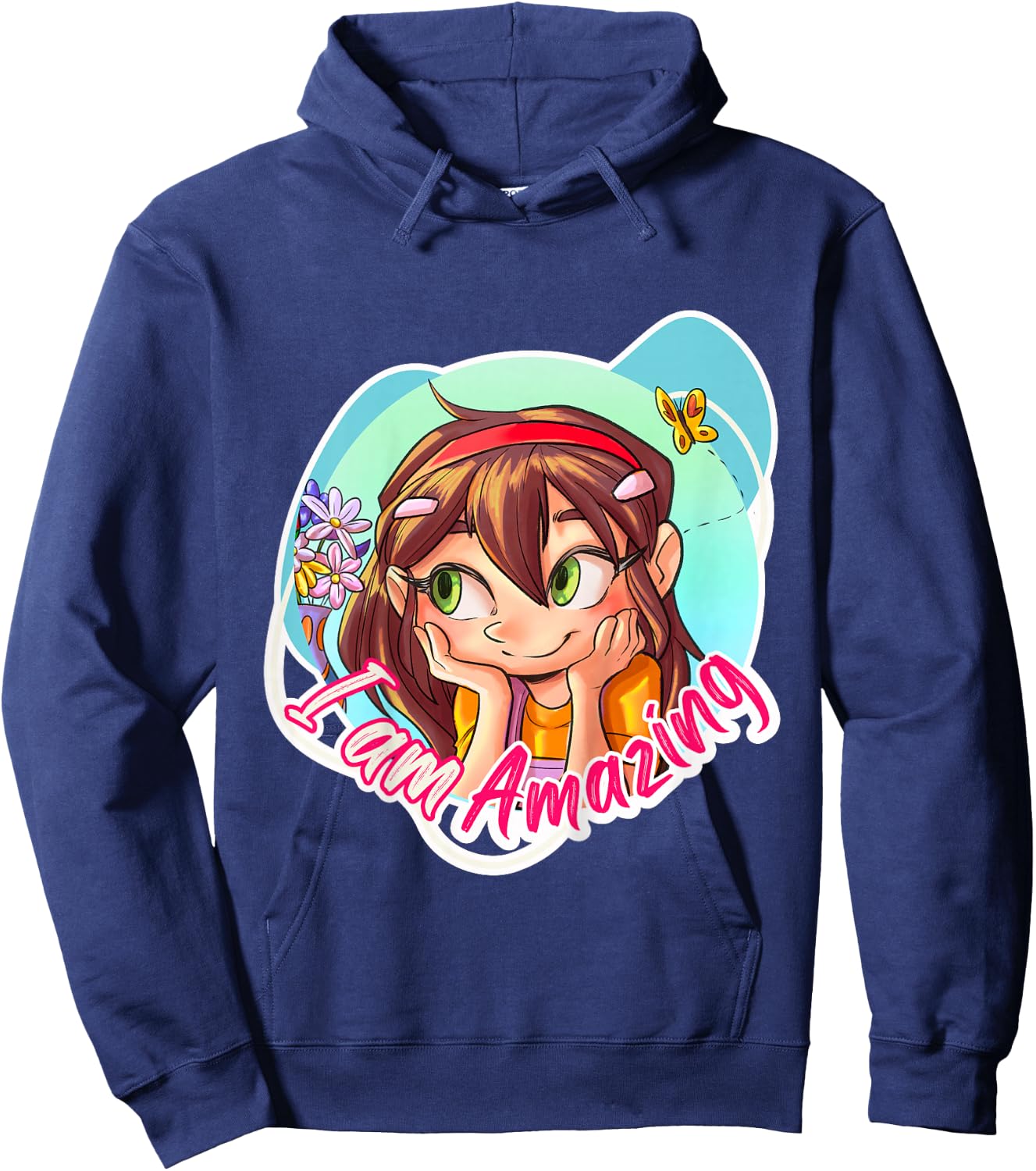 I'm an Amazing Girl. Empowering, Inspiring, Self-Confidence Hoodie - Hoodie | Navy