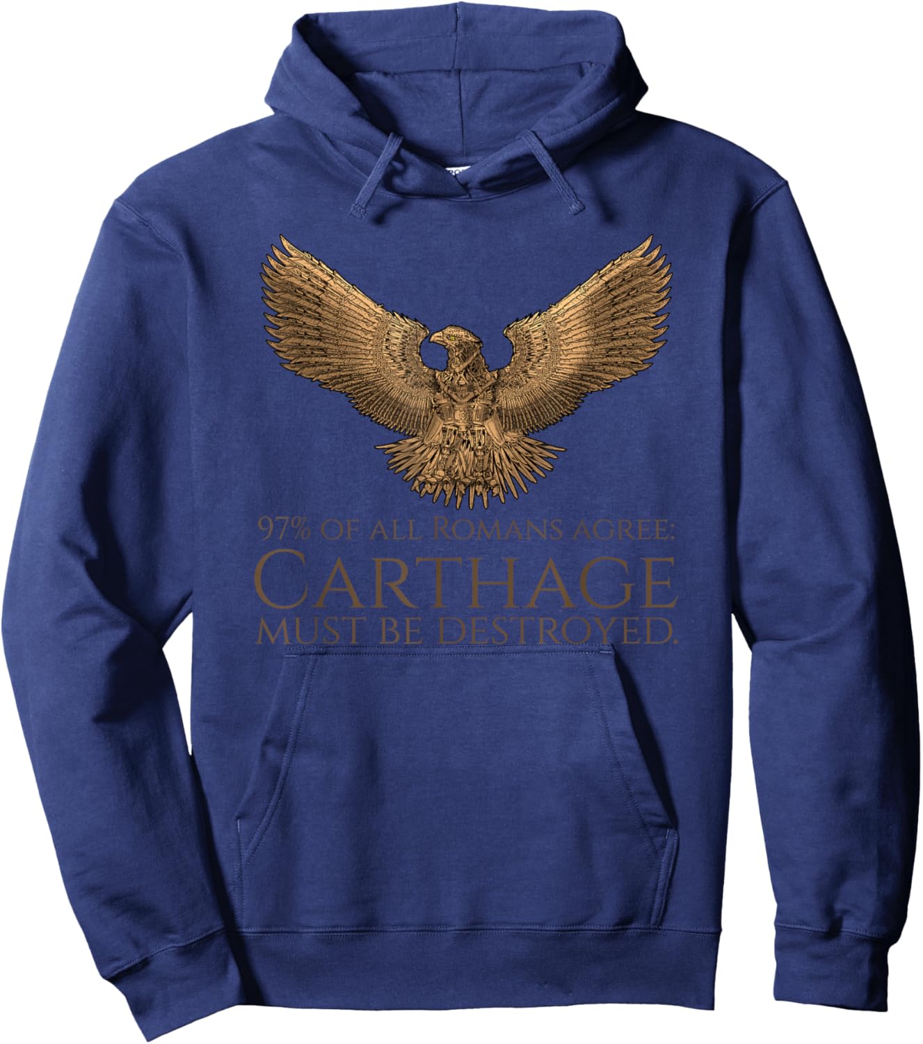 Ancient Rome Steampunk Eagle - Carthage Must Be Destroyed Hoodie - Hoodie | Navy