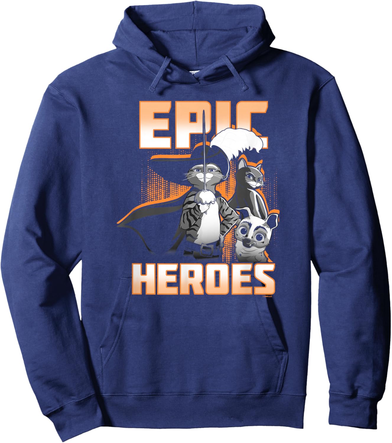 DreamWorks Puss In Boots: The Last Wish Epic Heroes Poster Hoodie - Hoodie | Navy