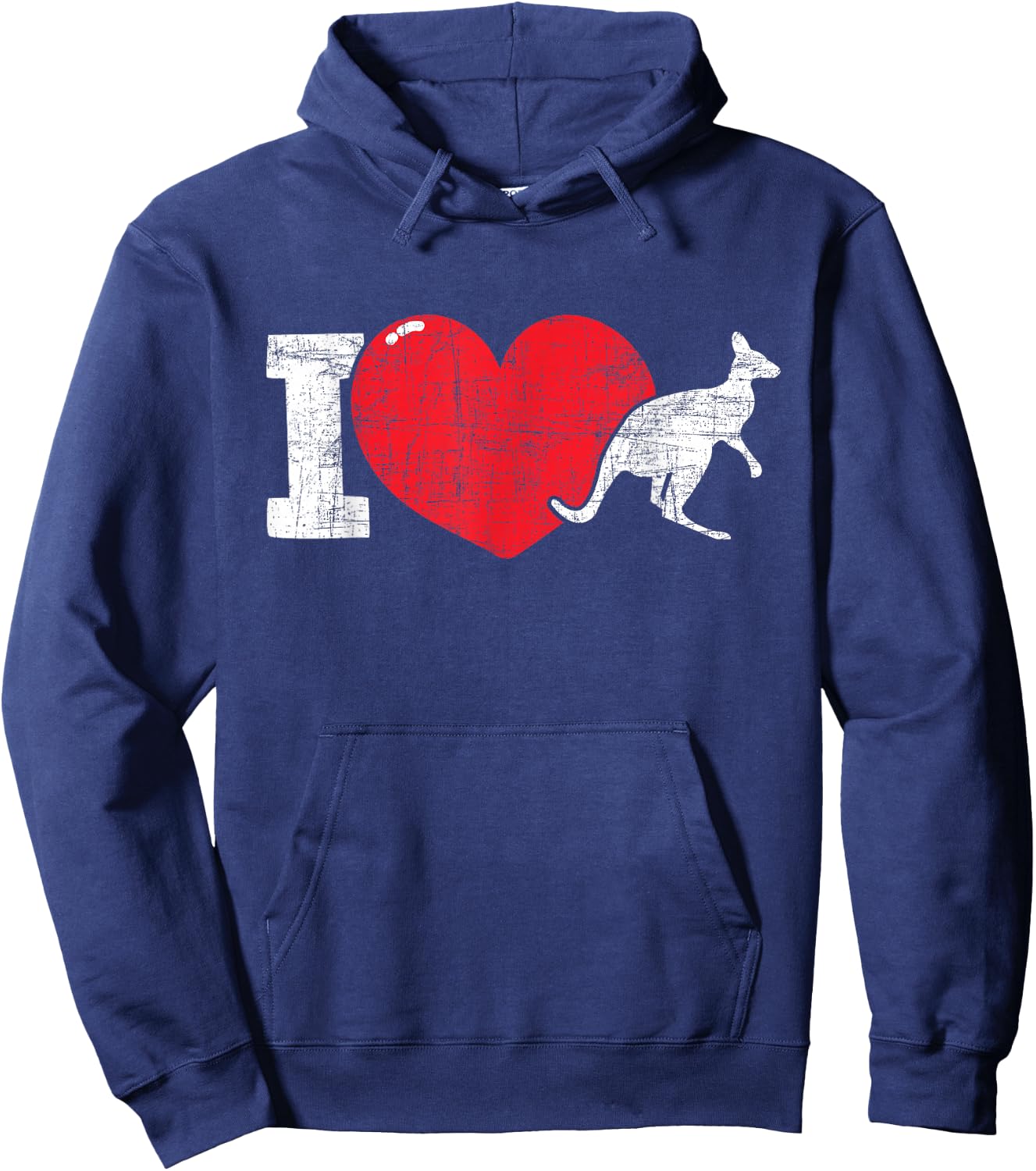 I Love Kangaroos - Australian Pride Zookeeper Animal Lover Hoodie - Hoodie | Navy
