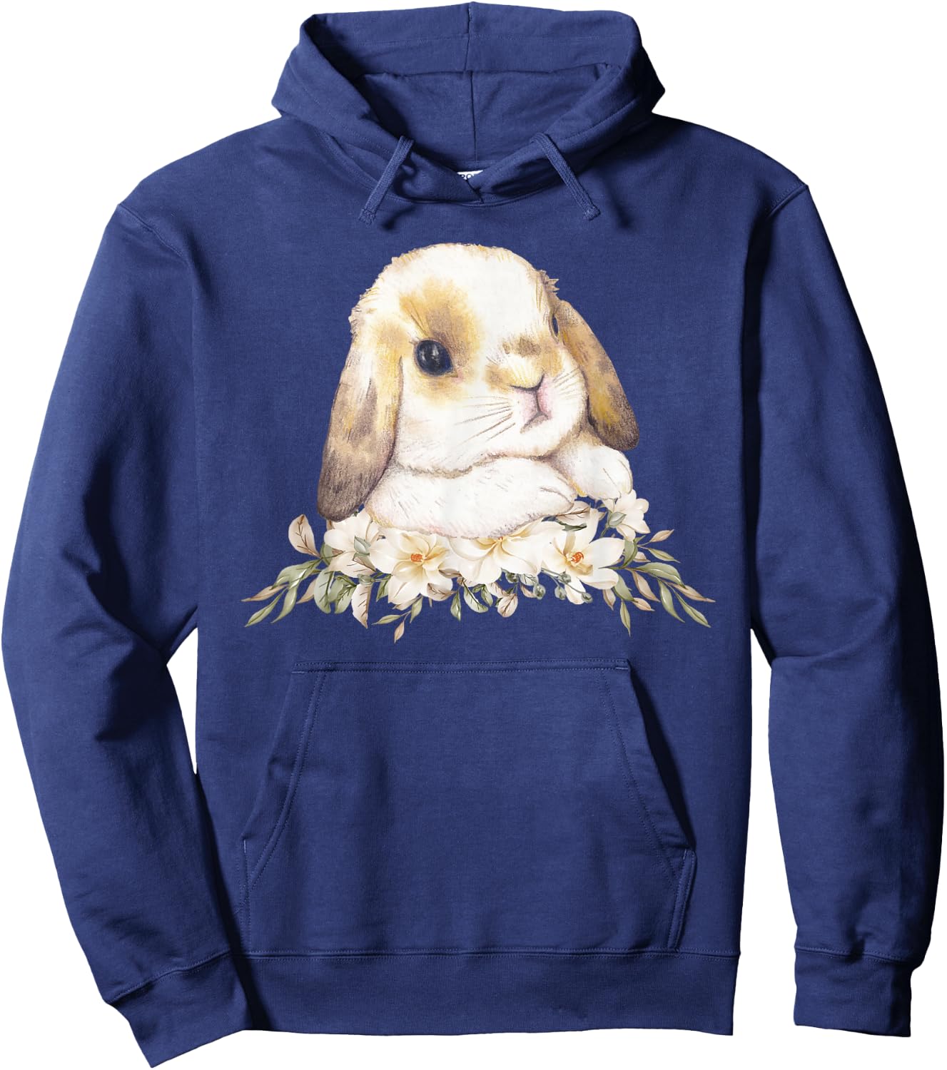Adorable Rabbit Face Cute Bunny Holland Lop Lover Hoodie - Hoodie | Navy