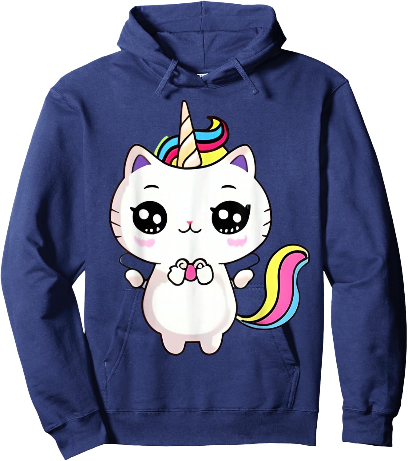 Caticorn Meowgical Rainbows shirt Cat Kittycorn Unicorn Hoodie - Hoodie | Navy