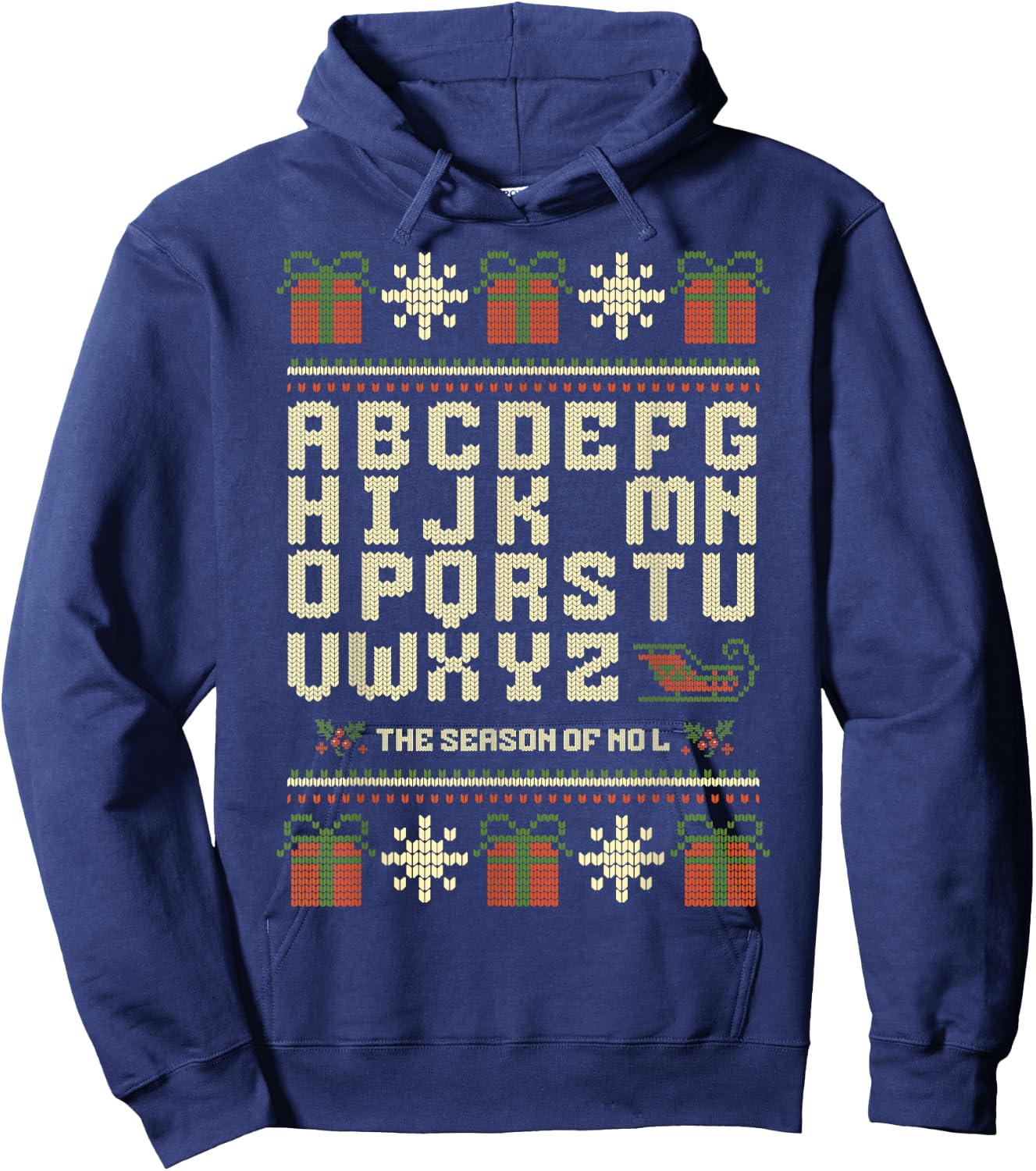Season of No L Christmas Funny Noel Pun Dad Joke Wordplay Hoodie - Hoodie | Navy