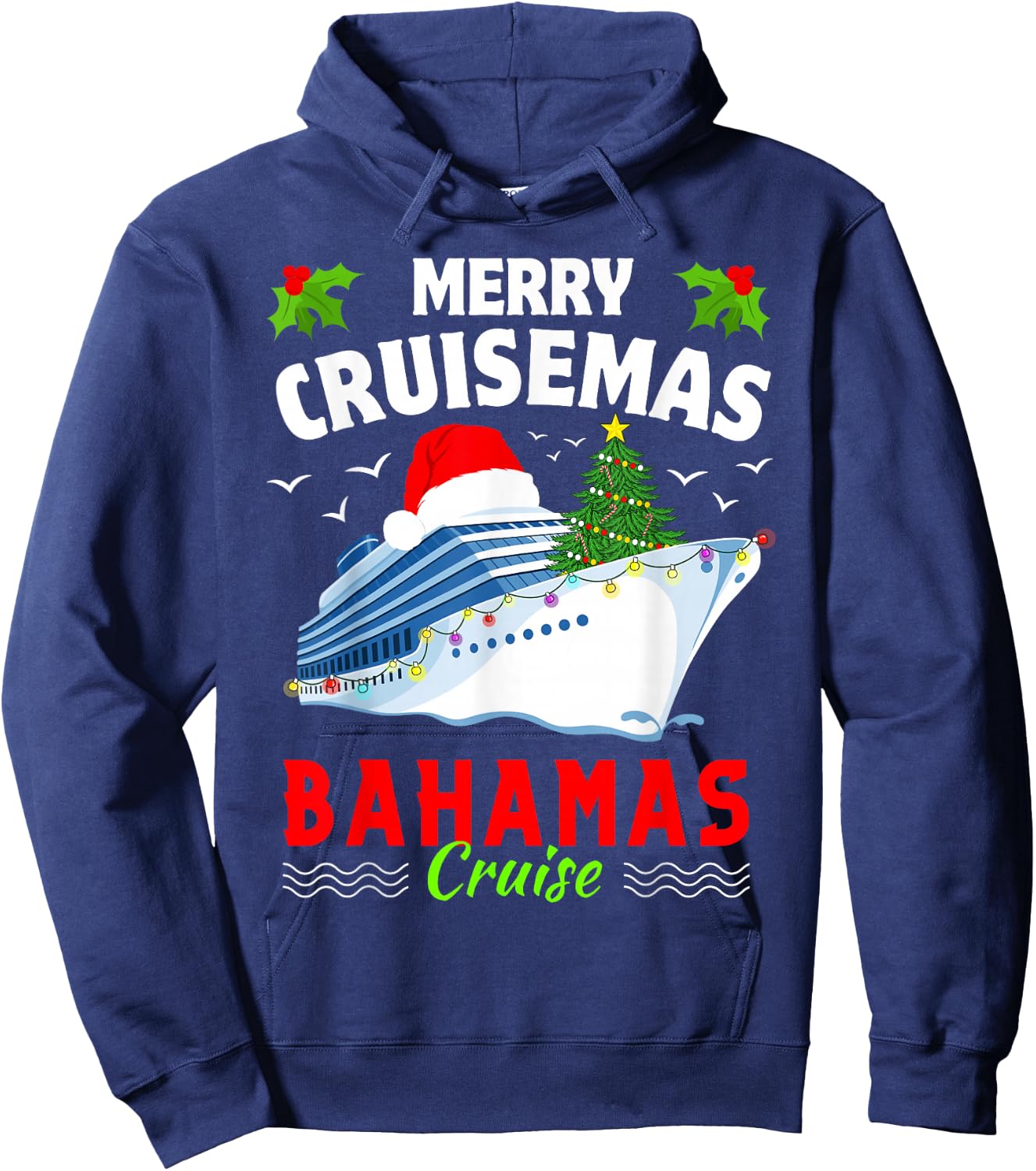 Family Christmas Cruise 2023 - Bahamas Cruise matching group Hoodie - Hoodie | Navy