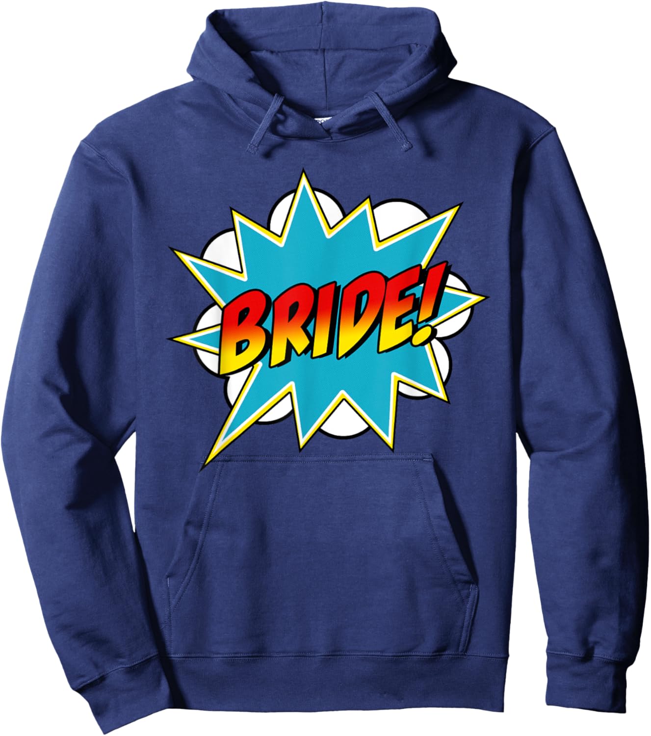 Bride Superhero Bachelorette Hen Party Wedding Comic Retro Hoodie - Hoodie | Navy