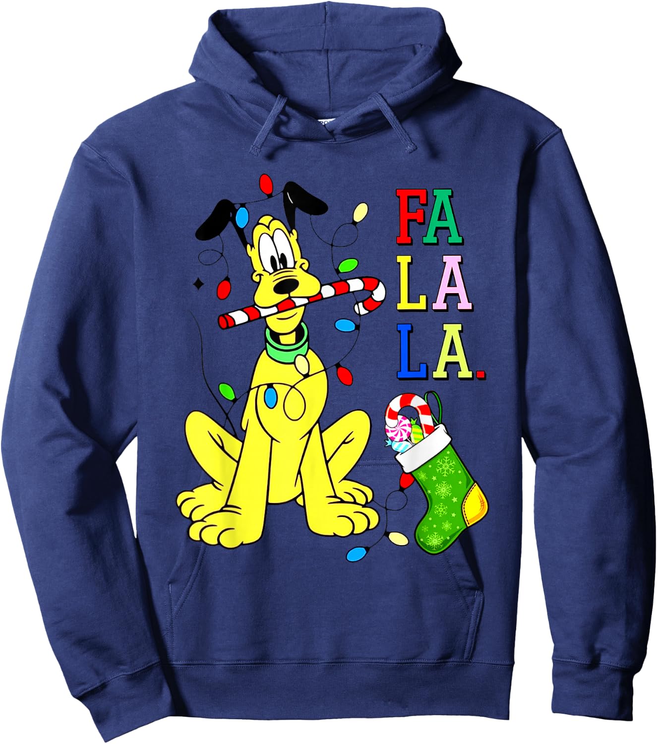 Pluto Christmas Shirt Cute Pluto La Fa Fa Hoodie - Hoodie | Navy