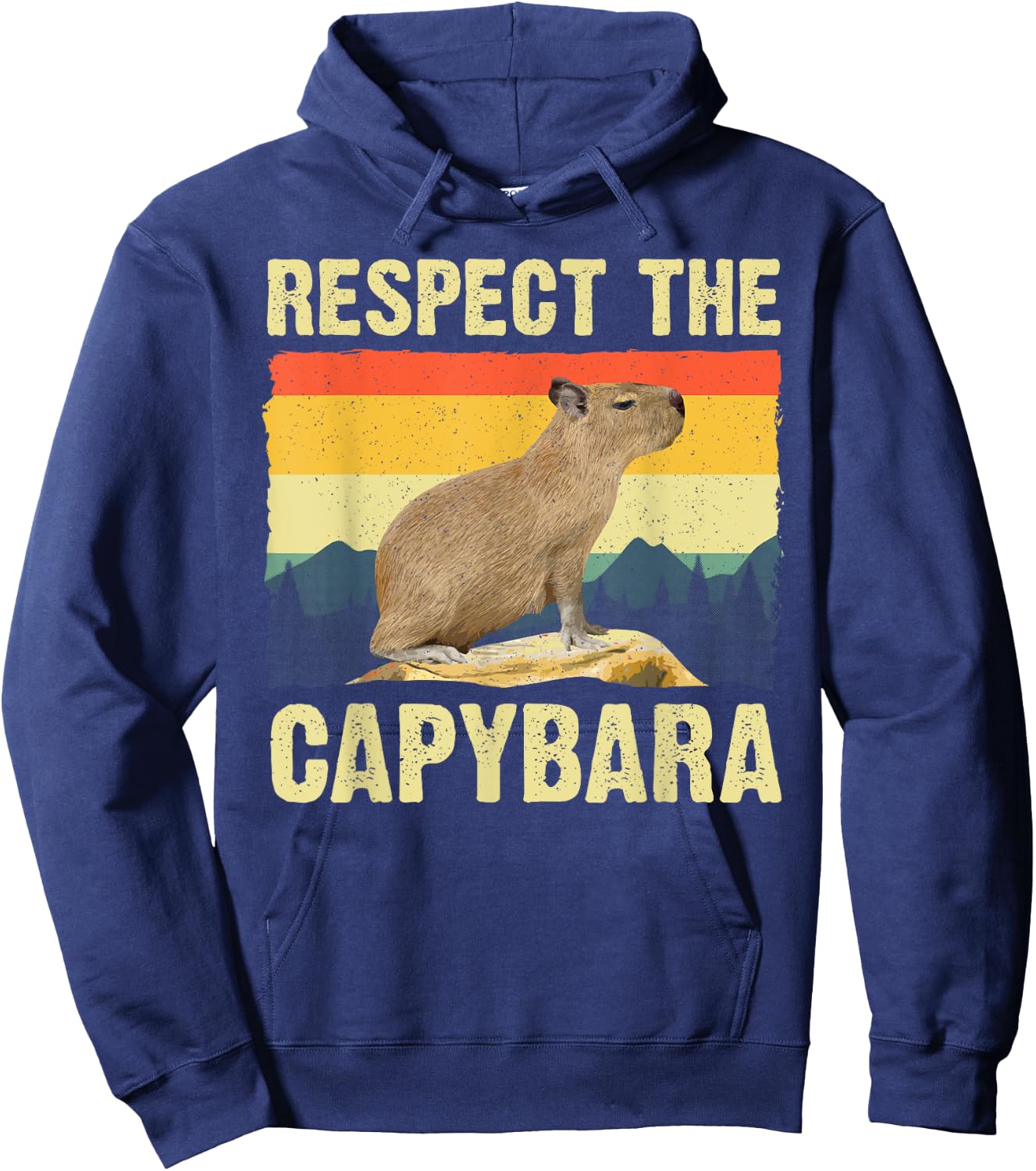 Capybara Art Women Kids Rodent Animal Lover Capybara Hoodie - Hoodie | Navy