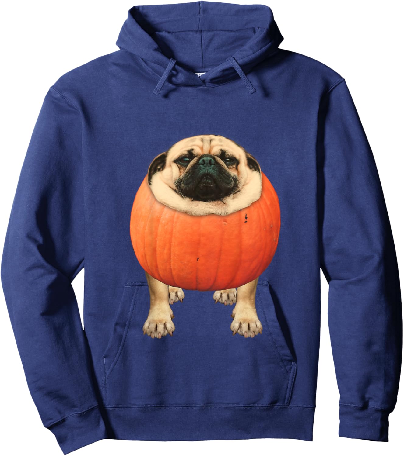 Kids Cute Dog Pug Pumpkin Halloween Costume Pug-Kin mom of Pugs Hoodie - Hoodie | Navy
