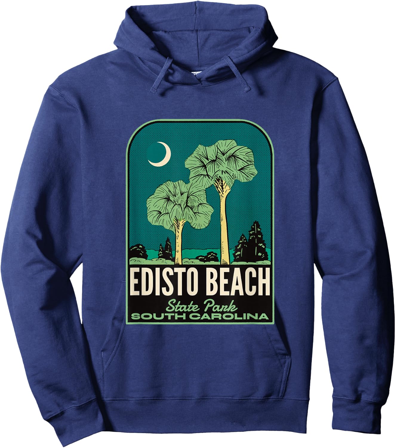 Edisto Beach State Park SC Vintage Travel Hoodie - Hoodie | Navy