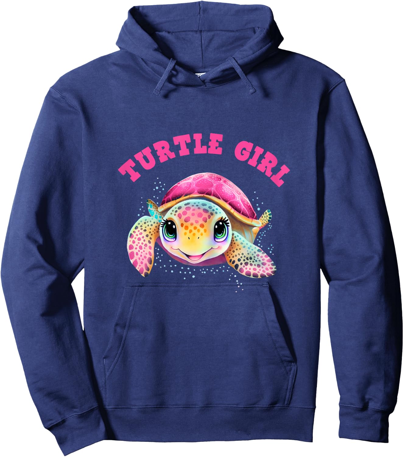 Turtle Girl, Earth Day Outfit for Girls, Girl's Turtle Hoodie - Hoodie | Navy