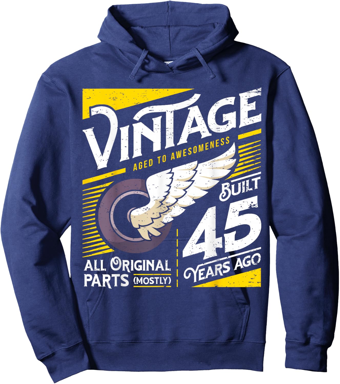45 Years Vintage 45th Birthday Hoodie - Hoodie | Navy