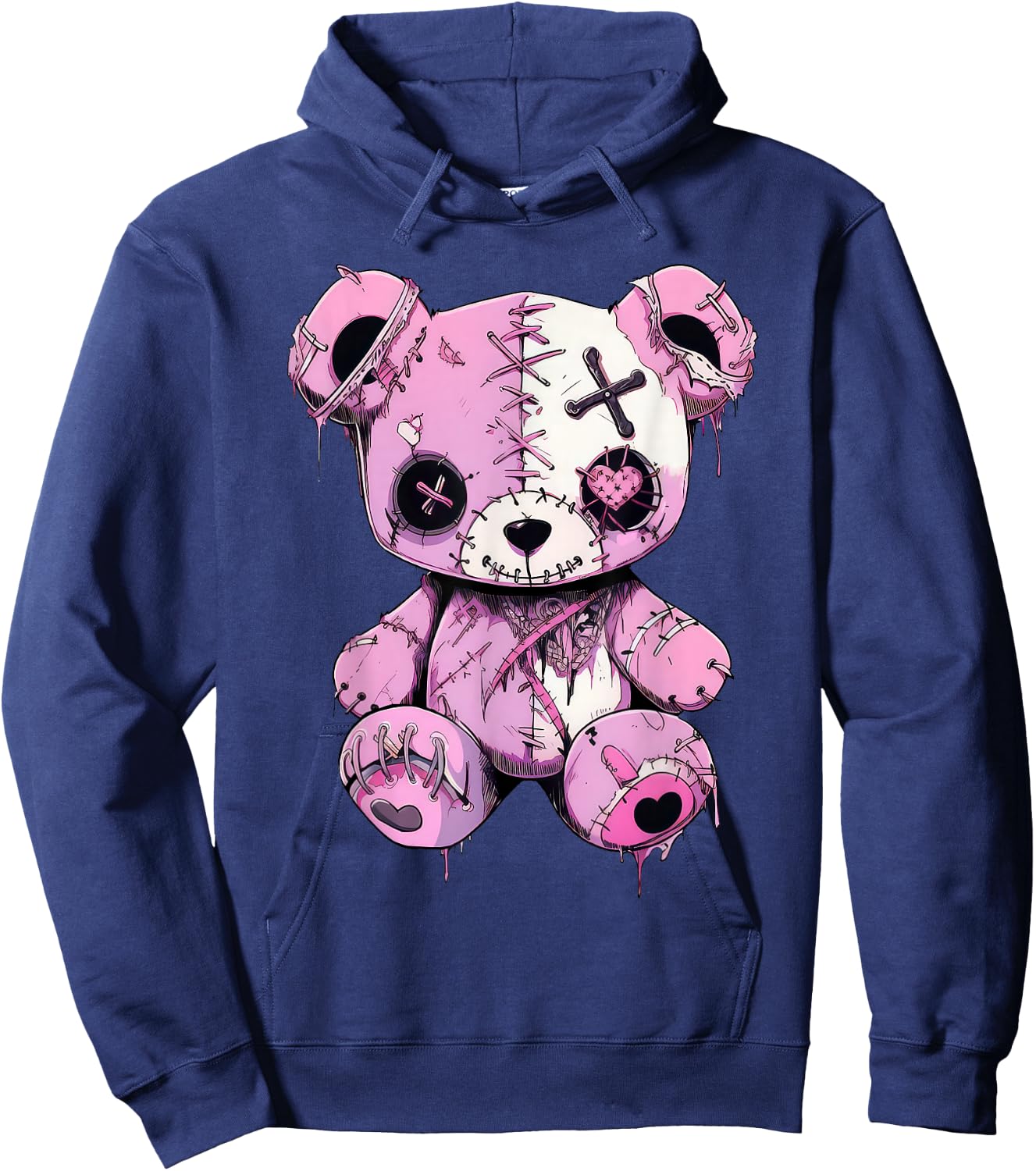 Pastel Goth Design Graphic Women Men Anime Kawaii Hoodie - Hoodie | Navy