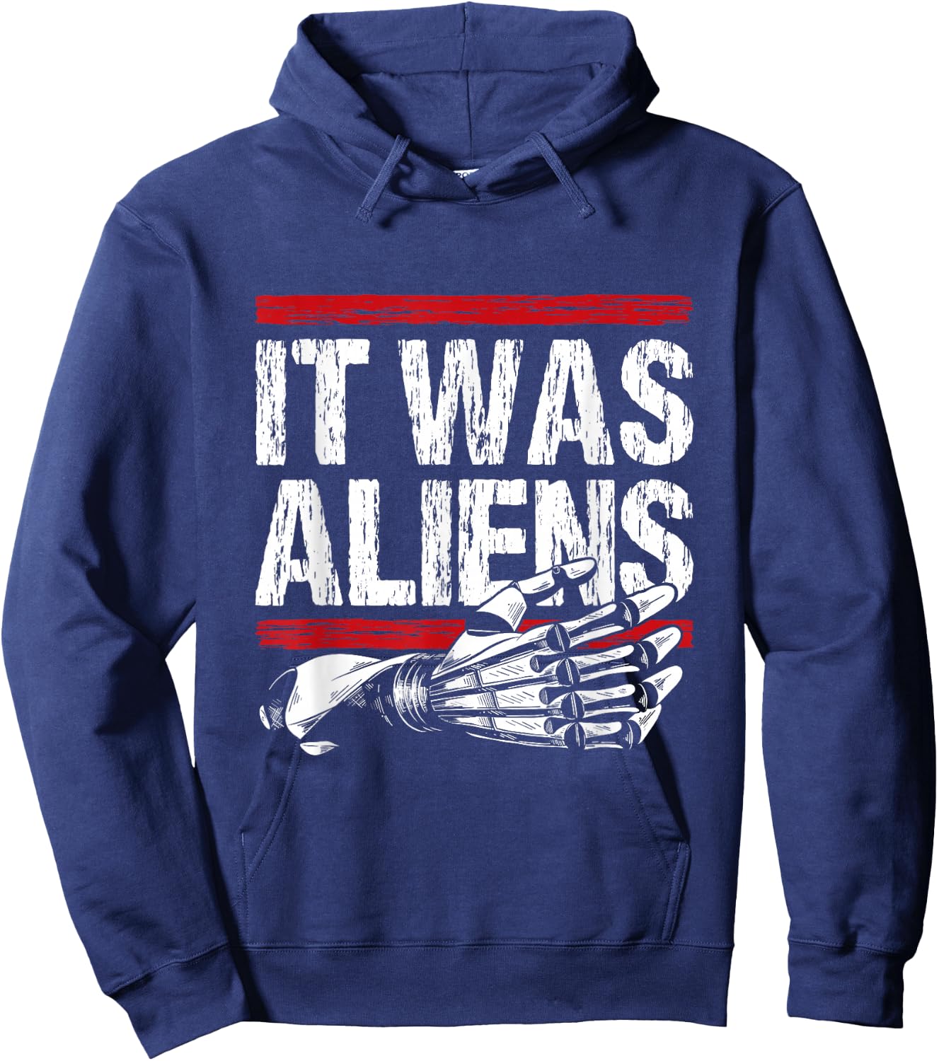 It was aliens - Arm Amputee Hoodie - Hoodie | Navy