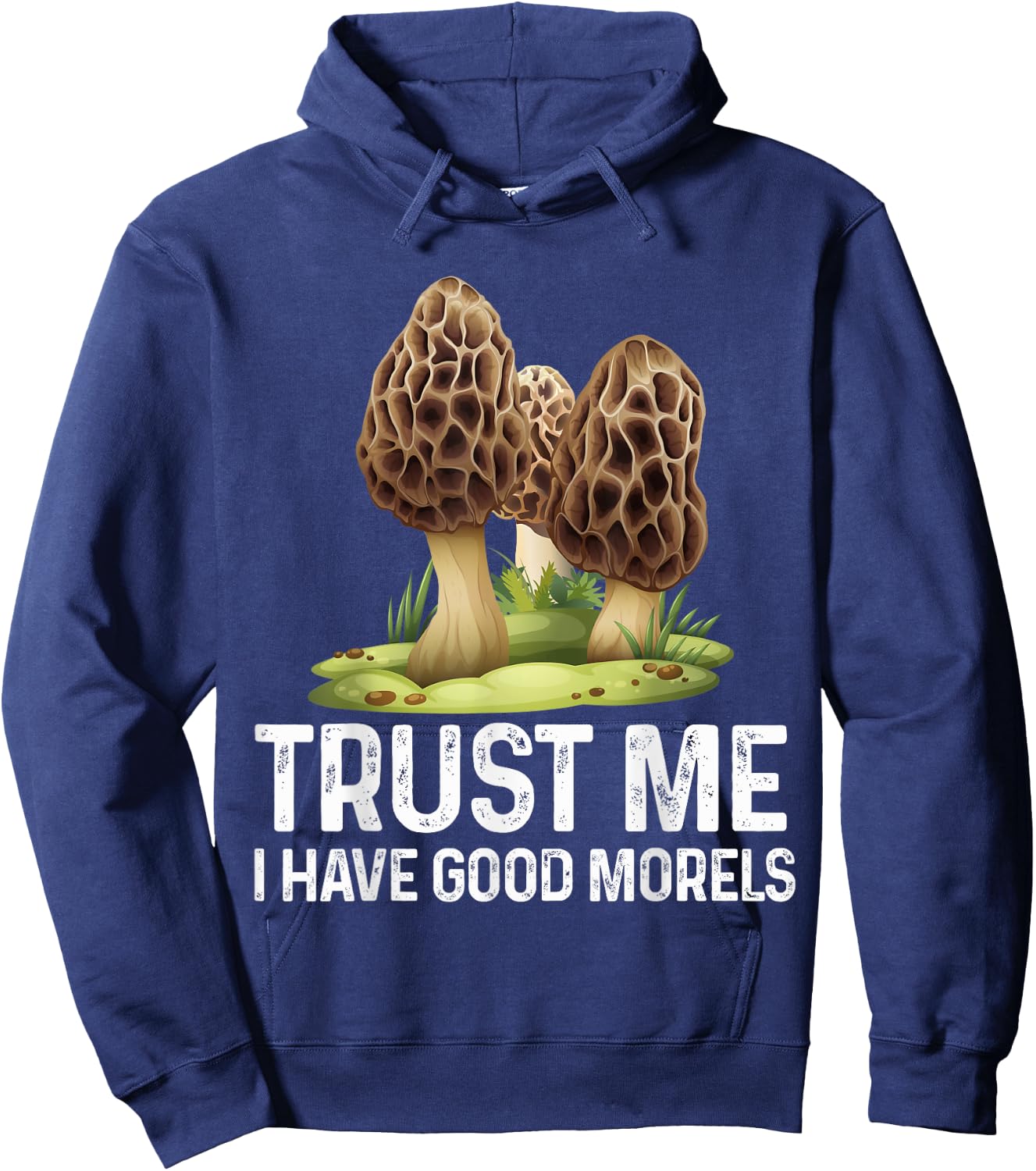 Moral Mushroom Funny Foraging Morels Hunters Funny Hoodie - Hoodie | Navy