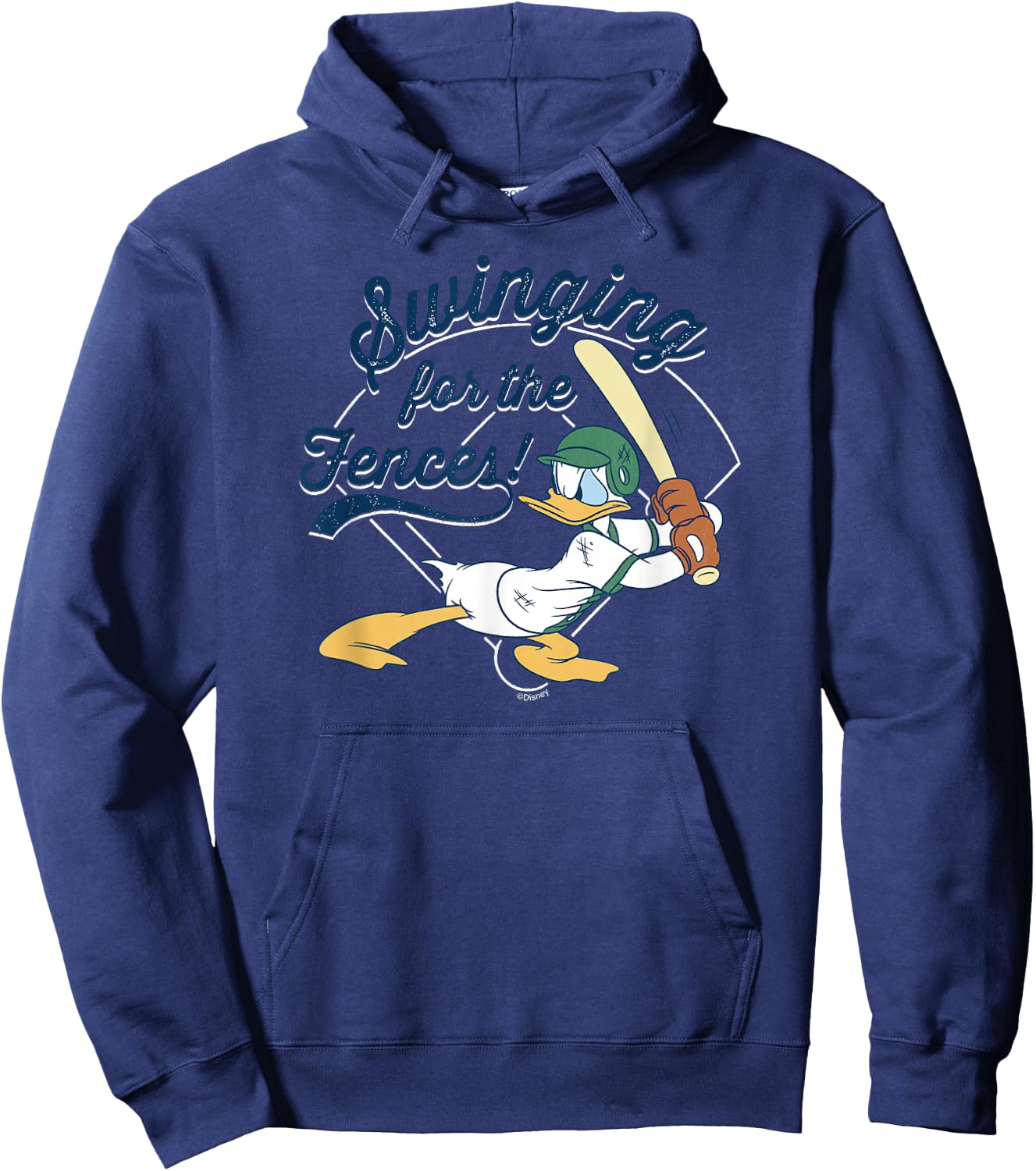 Disney Donald Duck Baseball Swinging for the Fences Sports Hoodie - Hoodie | Navy
